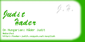 judit hader business card
